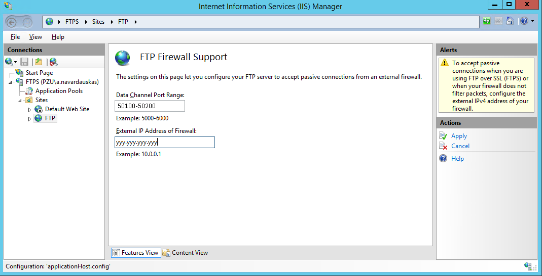 IIS FTPS Server screenshot