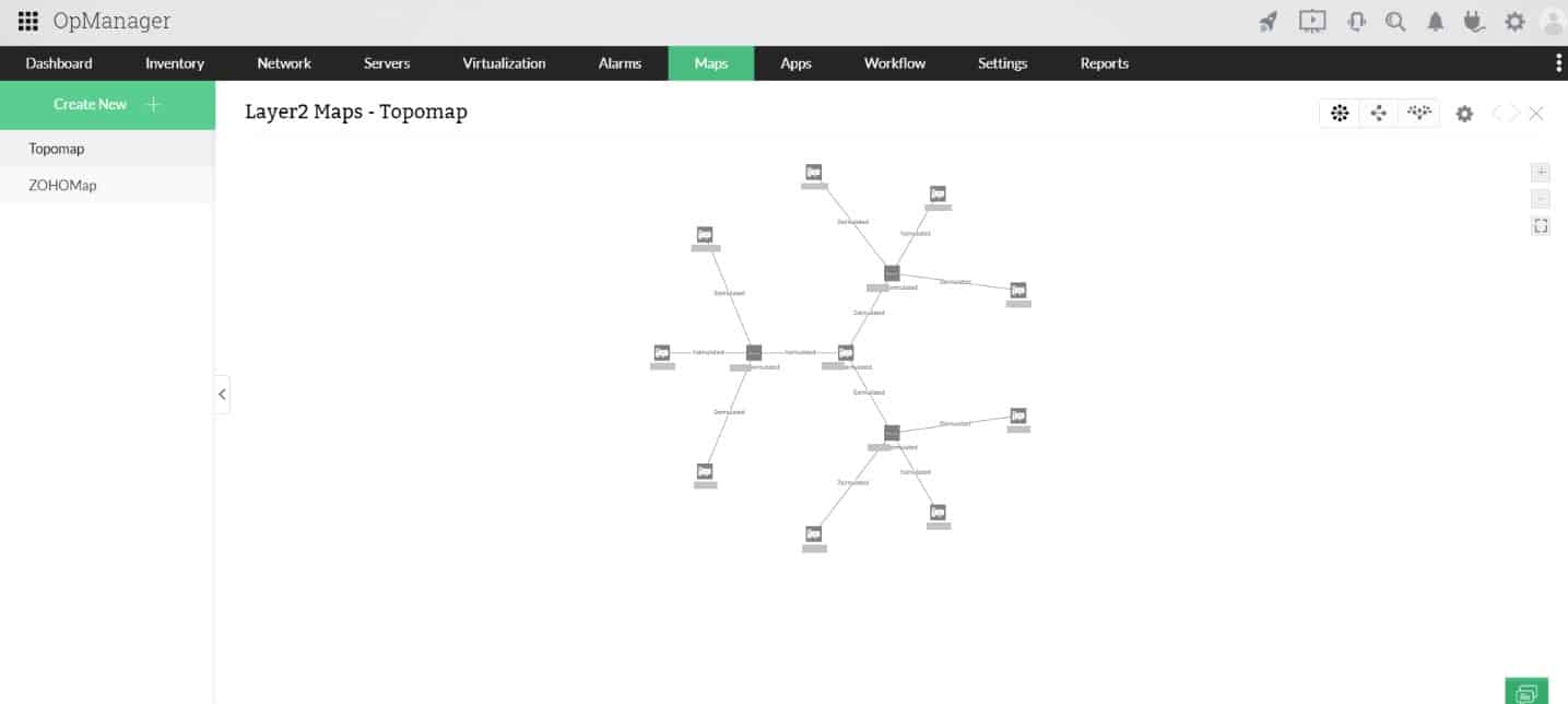 ManageEngine OpManager Topomap