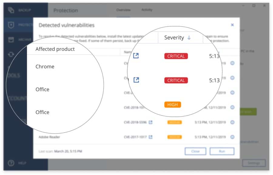 Acronis Vulnerability Assessment