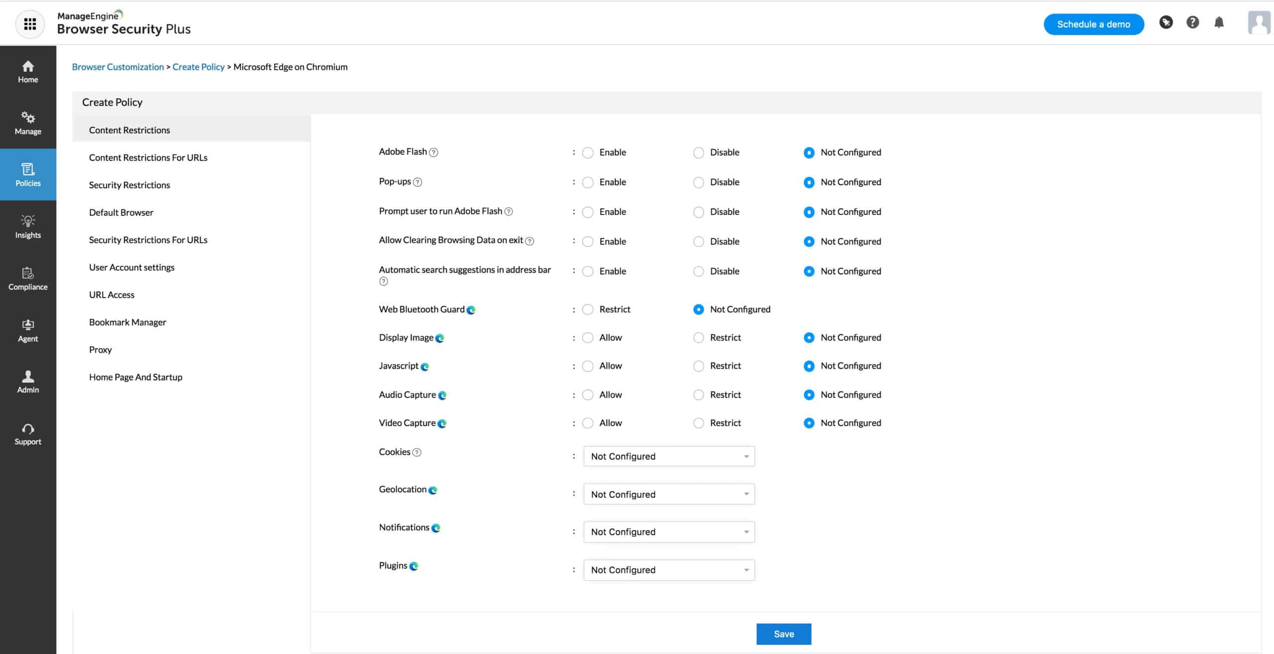 ManageEngine Browser Security Plus