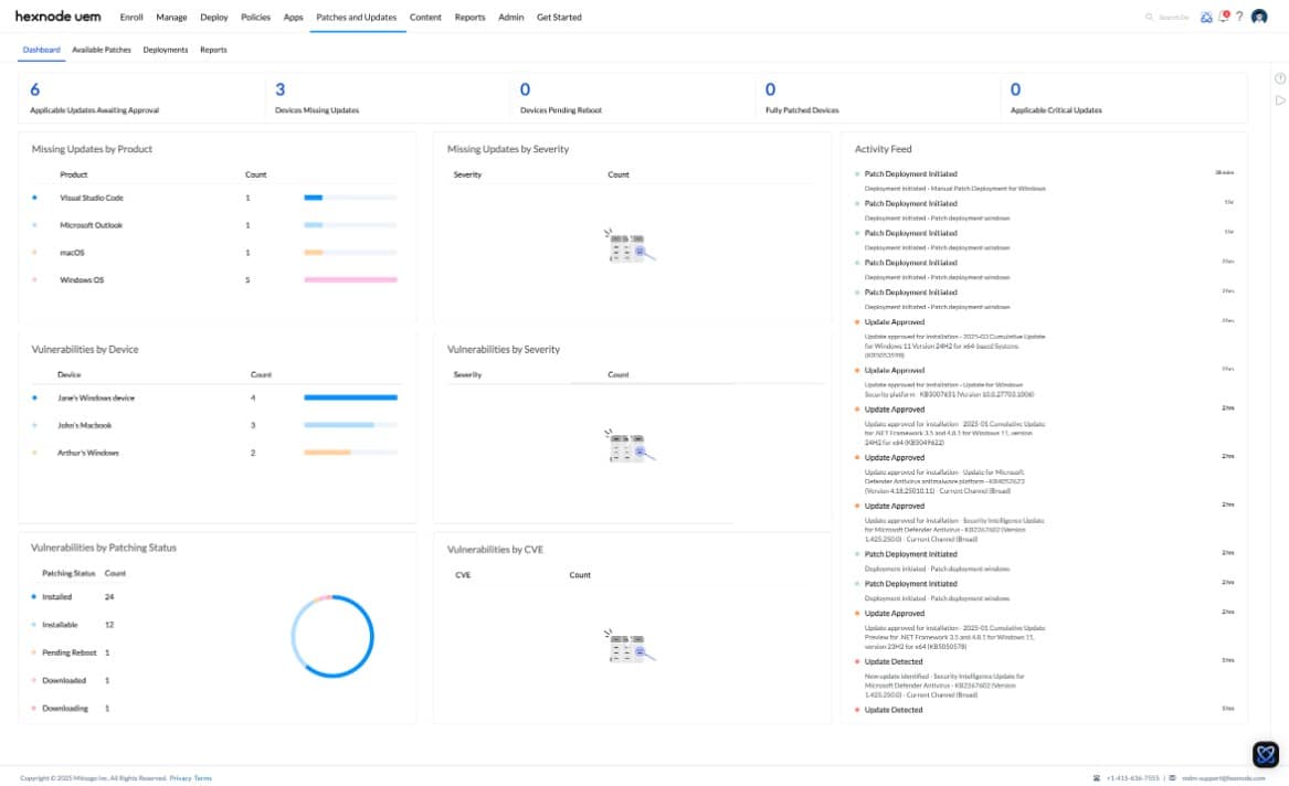 Hexnode UEM Patches and Updates